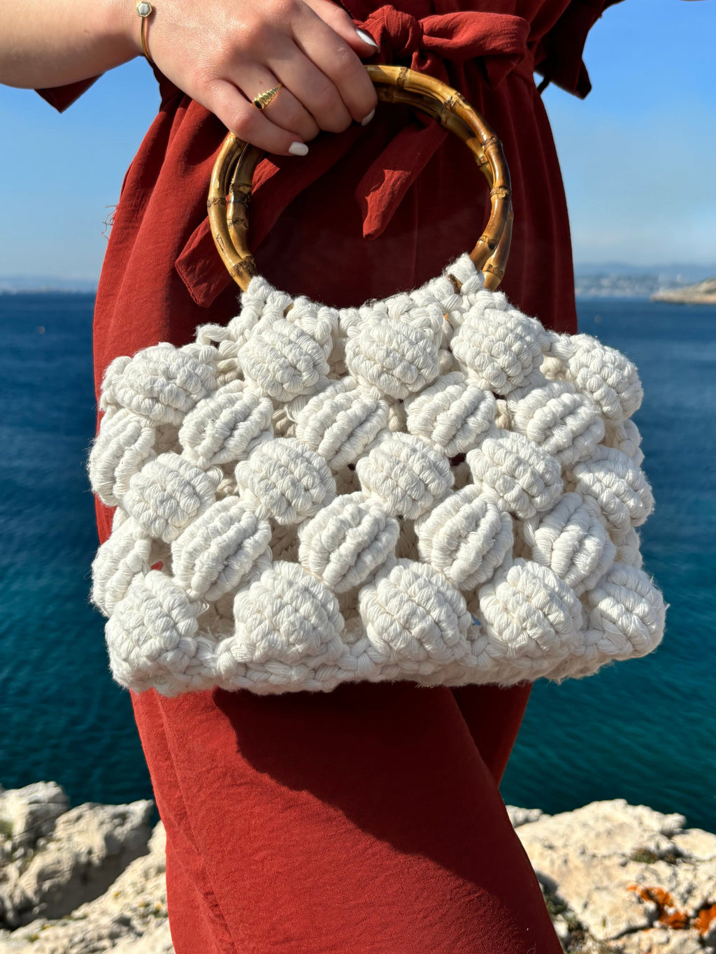Kit DIY Sac coquillage Macramé Blanc