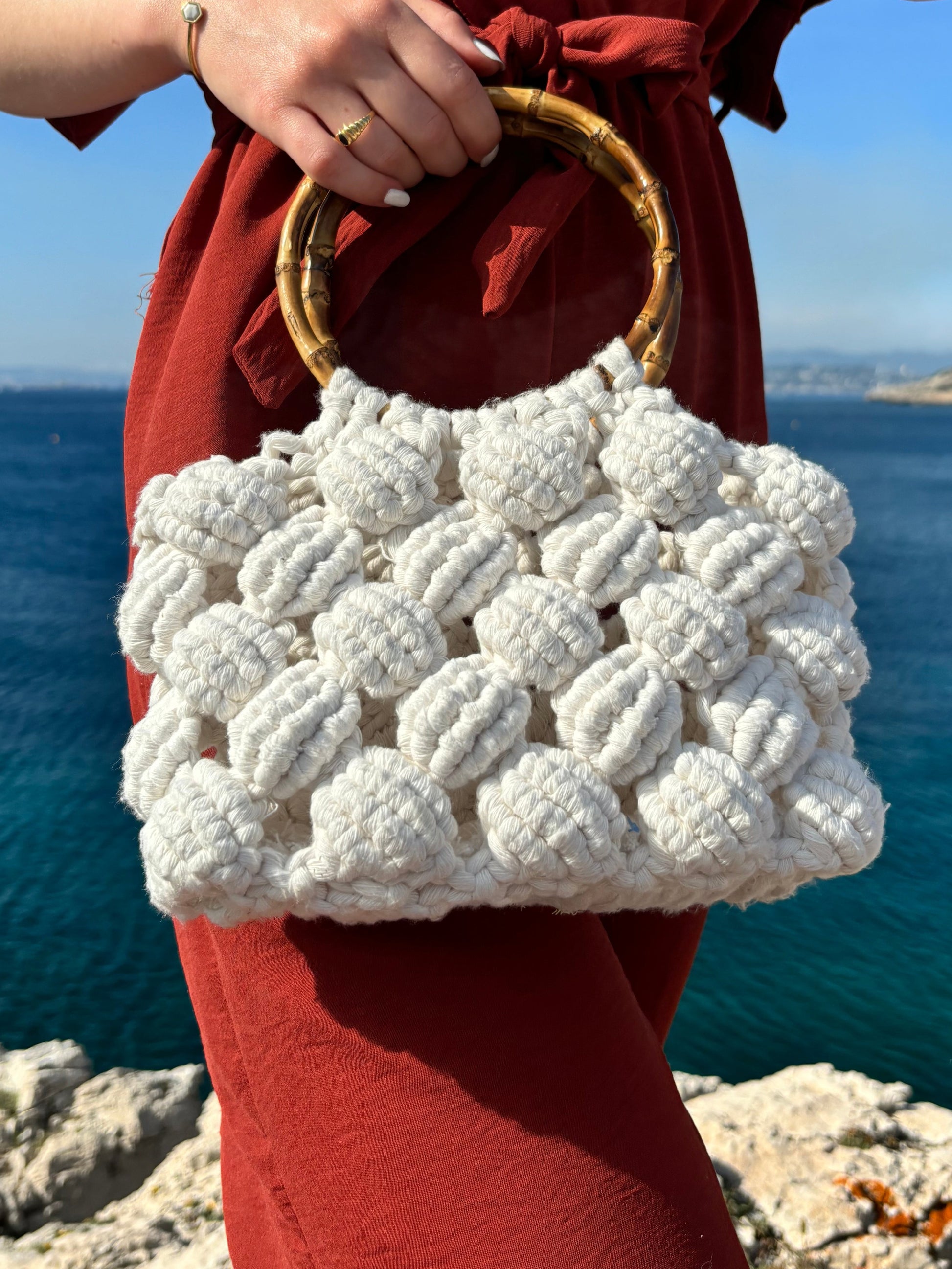 Kit DIY Sac coquillage Macramé Blanc