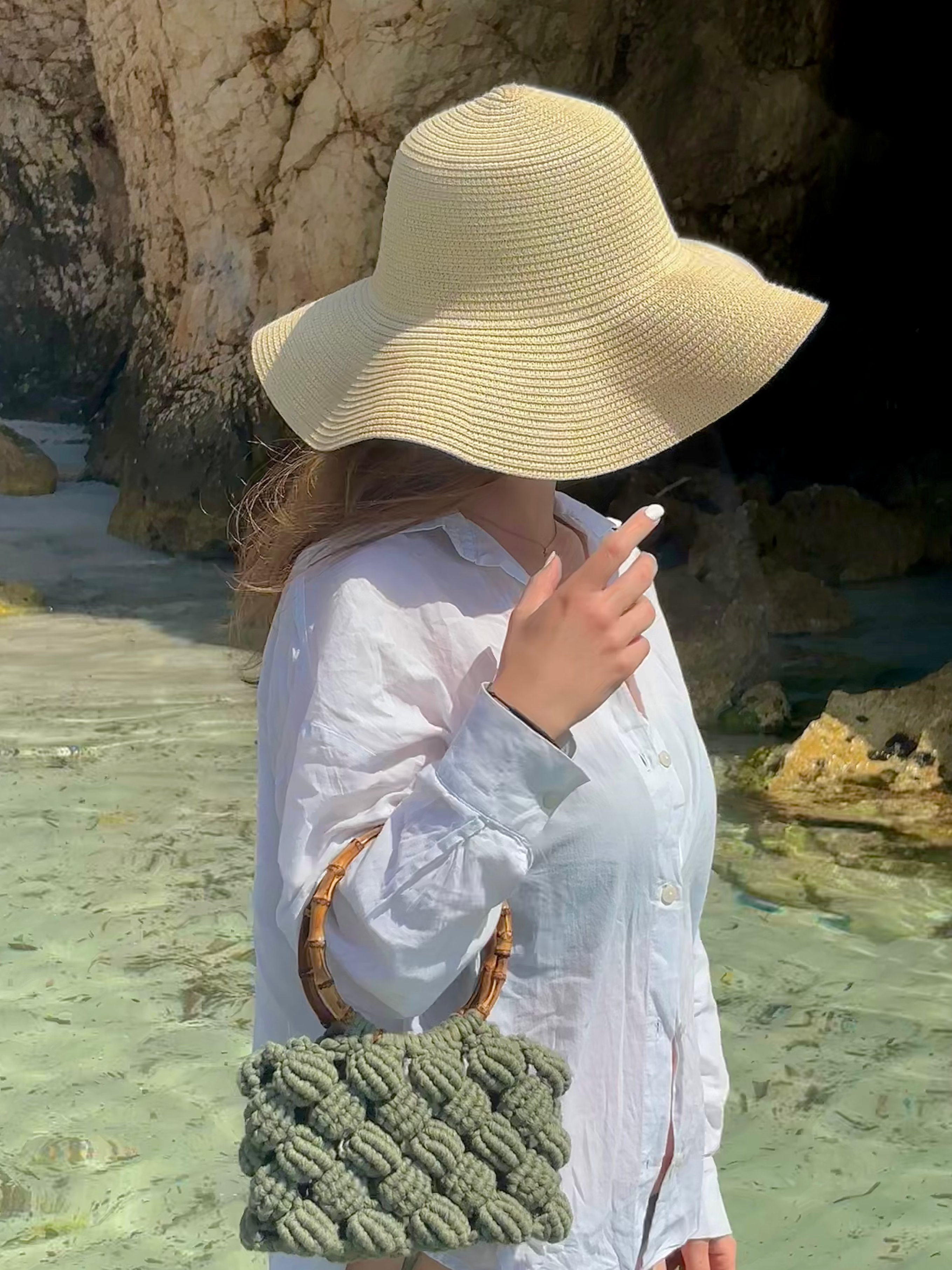 Kit DIY Sac coquillage Macramé Kaki