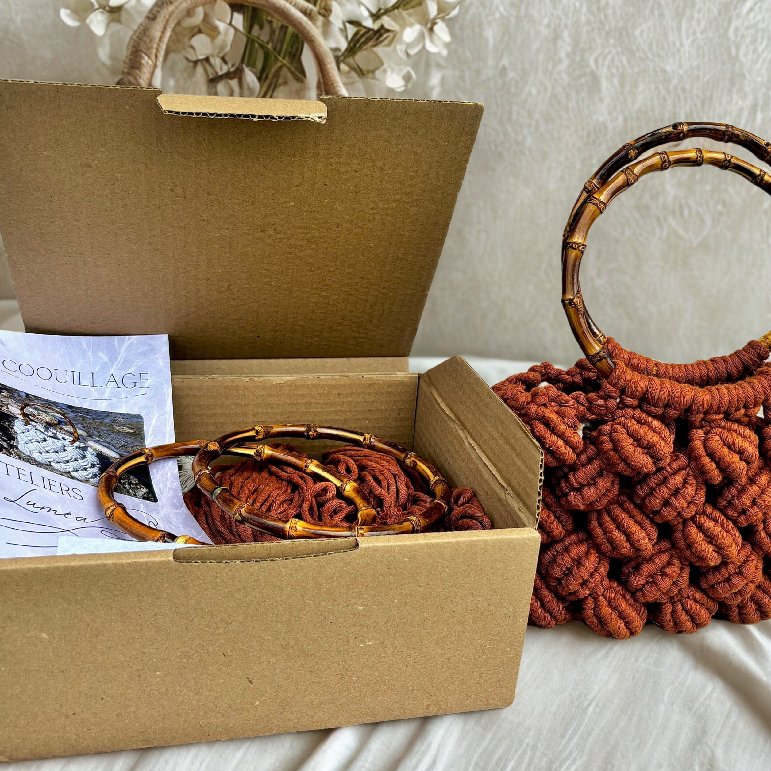 Kit DIY Sac coquillage Macramé Terracotta